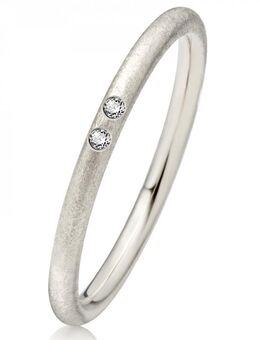 Verlobungsring Weißgold Damenring GE660-D2 mit zwei Diamant - Aholming