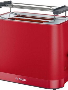 BOSCH Toaster MyMoment TAT3M124, 2 Schlitze, für 2 Scheiben, 950 W, entnehmbarer Brötchenaufsatz, Auftaufunktion, Brotzentrierung, AutoOff