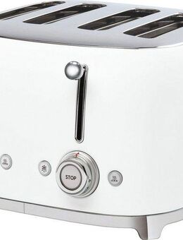 Smeg Toaster TSF03WHEU, 4 kurze Schlitze, 3000 W