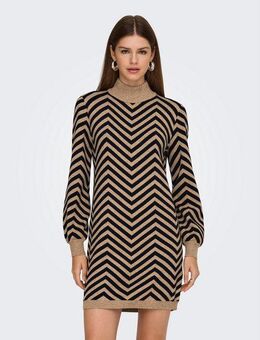 ONLY Strickkleid ONLJULIA LS HIGHNECK PATTERN DRESS KNT