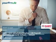 Lohn- und Gehaltsbuchhalter / HR Payroll Specialist (m/w/d) Vollzeit / Teilzeit - Metzingen