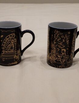 8 Märchen-Becher Lebkuchen-Schmidt, Porzellan, Kobalt, Gold, - Hamburg