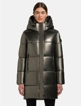 khujo Steppmantel Haya Shiny-YM Wasserdichter gesteppter Damen Winter Kurzmantel
