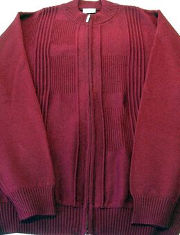 Herren Strickjacke weinrot Gr. 52 von Bader - 50% Schurwolle - NEU - Biebesheim (Rhein)
