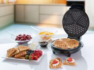 bestron Waffeleisen AWM700S, 700 W, klassische Herzwaffeln, Antihaftbeschichtung, inkl. Rezeptvorschläge