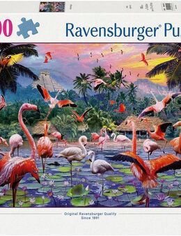 Ravensburger Puzzle Pinke Flamingos, 1000 Puzzleteile, Made in Germany