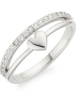 Aniston JEWELRY & WATCHES Fingerring Schmuck Geschenk Silbering mit Herzchen, mit Zirkonia (synth)
