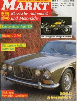 markt für klassische automobile und motorräder 1/1992 - Spraitbach