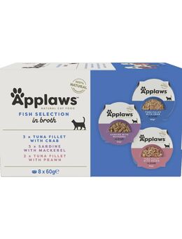 Applaws Cat Pot Probierpack 8 x 60 g - Fischauswahl