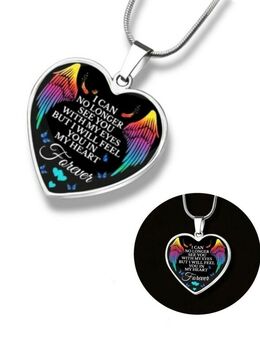 Halskette mit Glas Anhänger Herz Geschenkidee für Frau Freundin Schmuck Flügel 9,90€* - Villingen-Schwenningen