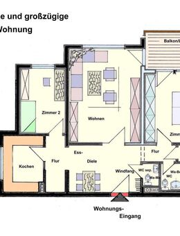...so eine klassisch, gute und großzügige 3,5 Zimmer-Wohnung in Markdorf ...!!! - Markdorf