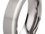 Herrenring Titanring mit Silber HT014 mit gratis Gravur - Aholming