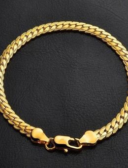 ☝️☝️☝️Damenarmband, 18 K Gold plat., 20 cm lang, 5,0 mm breit, NEU ⭐⭐⭐⭐⭐ - Gersthofen