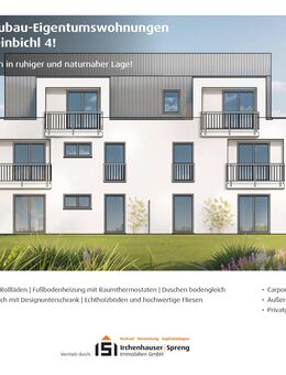Manching! 2,5-ZKB Dachgeschoss-Whg. mit 6,14 m² Süd-/West-Balkon, Fußbodenheizung, elektrische Rollläden, Videosprechanlage und Dusche bodengleich! - Manching