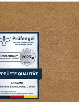 Andiamo Teppichfliese Skandi, selbstklebend, rechteckig, Höhe: 4 mm, 40x40 cm, 25 Stück (4 qm), 50 Stück (8 qm) oder 100 Stück (16 qm)