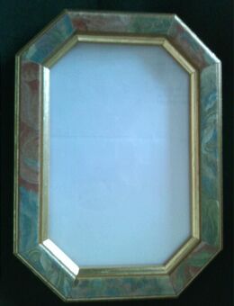 Bilderrahmen Unikat 18 x 13 cm außen, 2 vergoldete Umrandungen "Gilde Handwerk Exclusiv Galerie" - Berlin