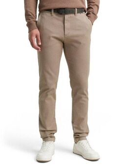 TOM TAILOR Chinohose (2-tlg., inklusive Gürtel) mit dezenter Struktur