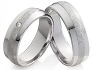 Silberring SB80 mit Gravur & Diamant – Unikate - Aholming
