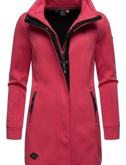 Ragwear Sweatjacke Letrice Bonded Elegante Zip-Jacke mit hohem Kragen in Feinstrickoptik