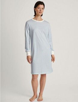 CALIDA Nachthemd Cotton Stripes leicht & atmungsaktiv, Pure Cotton, weich, Langarm, bequem