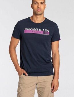 Bruno Banani T-Shirt kurze Ärmel, schmale Passform, bedruckt, Rundhalsausschnitt