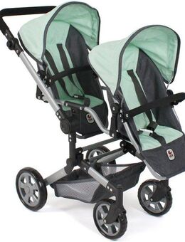 CHIC2000 Puppen-Zwillingsbuggy Linus Duo, mit zwei abnehmbaren, bis in Liegeposition verstellbaren Sportsitzen