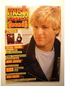 MUSIKEXPRESS SOUNDS Musik Heft 11/1983 Brian Adams - Bremen