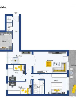 4-Zimmer-Wohnung mit Dachterrasse: komfortables Wohnen in zeitgemäßen Ambiente ! - Bergheim (Nordrhein-Westfalen)