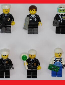 LEGO 6 Figuren Polizei und Verbrecher Männchen mehrere Polizisten bunte Mischung - Gaggenau