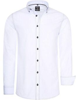 Rusty Neal Langarmhemd mit dezenter Kontrast-Naht