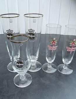 5 Biergläser zusammen 5,-: Warsteiner Pilsener Gläser 0,2 Vintage+Exklusiv Pokal 0,2 + Exklusiv Tulpen 0,3 - Flensburg