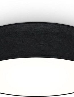 B.K.Licht LED Deckenleuchte, ohne Leuchtmittel, Deckenlampe, Textil Lampenschirm, schwarz, Schlafzimmer, Wohnzimmer