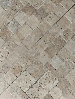 Travertin Classic Terrassenplatten 10x10x3cm mediterran zum Bestpreis 41€/qm - Buseck