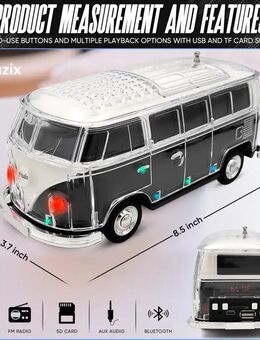 Bluetooth-Lautsprecher Auto-Replik Retro mit FM-Radio USB SD AUX - Berlin Neukölln