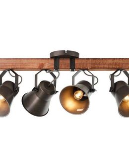 Brilliant Deckenstrahler Decca, ohne Leuchtmittel, Spotbalken 4flg schwarz stahl