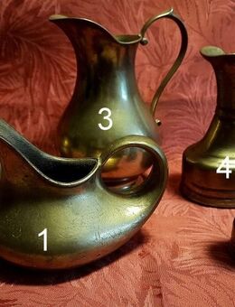 5 wunderschöne, schwere Messinggefäße - Niederfischbach