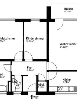 Provisionsfreie 3-Zimmer-ETW mit Balkon, 3,1 % Rendite - Köln