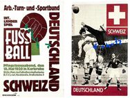 DFB 1929 und 1932 Deutschland gegen Schweiz Stadion Karlsruhe und Leipzig 2 Bilder - Hamminkeln