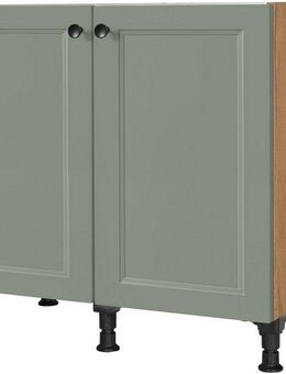 nobilia® Spülenschrank "Cascada", vormontiert, mit höhenverstellbaren Sockelfüßen, Breite 90 cm