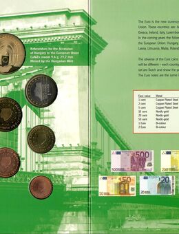 2003 Euro Münzen für Ungarn: Informationsset, KMS Niederlande 2003 + Medaille - Mönchengladbach