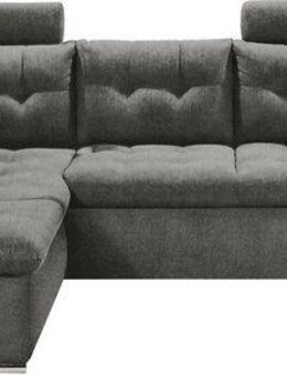 ED EXCITING DESIGN Ecksofa Oman L-Form, mit Bettfunktion, Bettkasten, Armteilverstellung & Kopfstützen