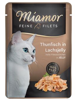 Sparpaket Miamor Feine Filets 24 x 100 g - Thunfisch in Lachsjelly