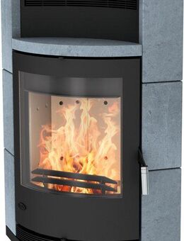 Fireplace Kaminofen Lyon Speckstein, 8,8 kW, Zeitbrand, Eckofen