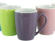 CreaTable Becher Universal Fresh Bicolor, Becher 35 cl, 6-tlg., Steinzeug, Frische Farben
