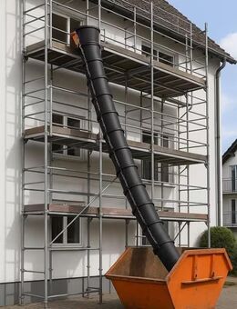 Bauschuttrutsche mit Trichter – ca. 13 m Länge – zu vermieten! - Schauenburg