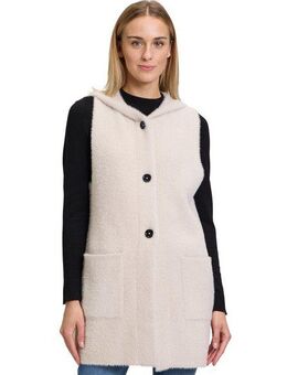 Amber & June Strickweste Amber & June Damen Strickweste mit Kapuze Material