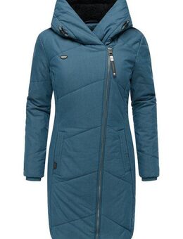 Ragwear Wintermantel Gordon Long gesteppter Winterparka mit asymmetrischem Kragen