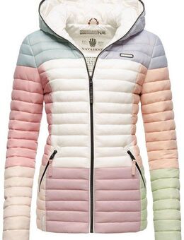 Navahoo Steppjacke Multikulti stylische Colorblocking Übergangsjacke m. Kapuze