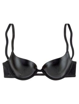 JETTE Push-up-BH in Leder-Optik mit integrierten Kissen (Kunstleder), sexy Dessous