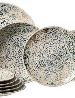 Ritzenhoff & Breker Tafelservice Luig (18-tlg), 6 Personen, Steinzeug, keramische Digitaldrucktechnik